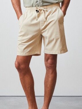 Todd Snyder Sand Dollar Beige Chino Drawstring Waist 7" Weekend Shorts